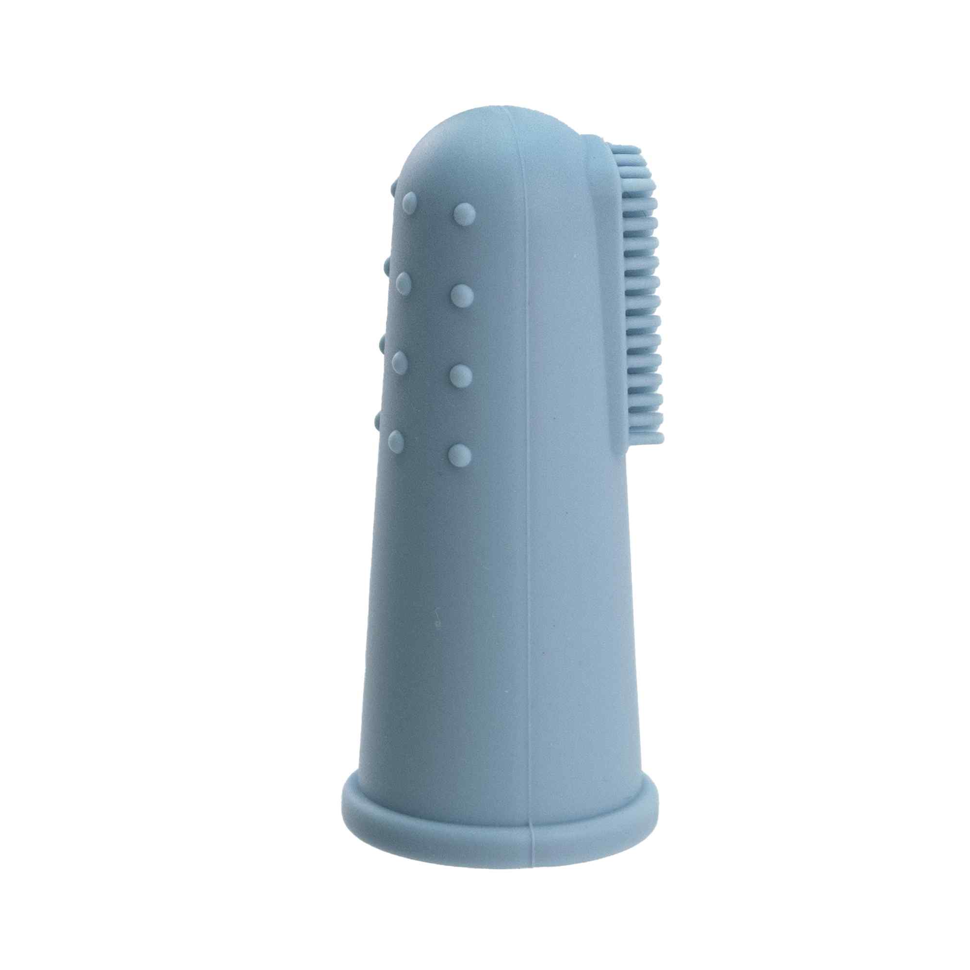 Cepillo de dientes para bebés suave para dedos azul claro - imagen 2