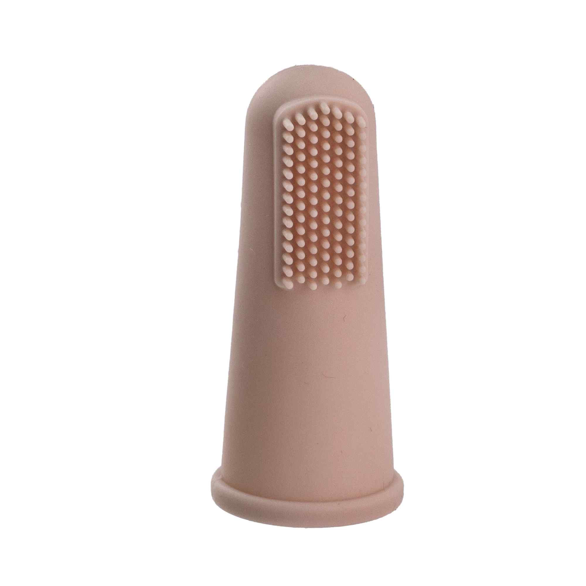 Cepillo de dientes para bebés suave para dedos rosa