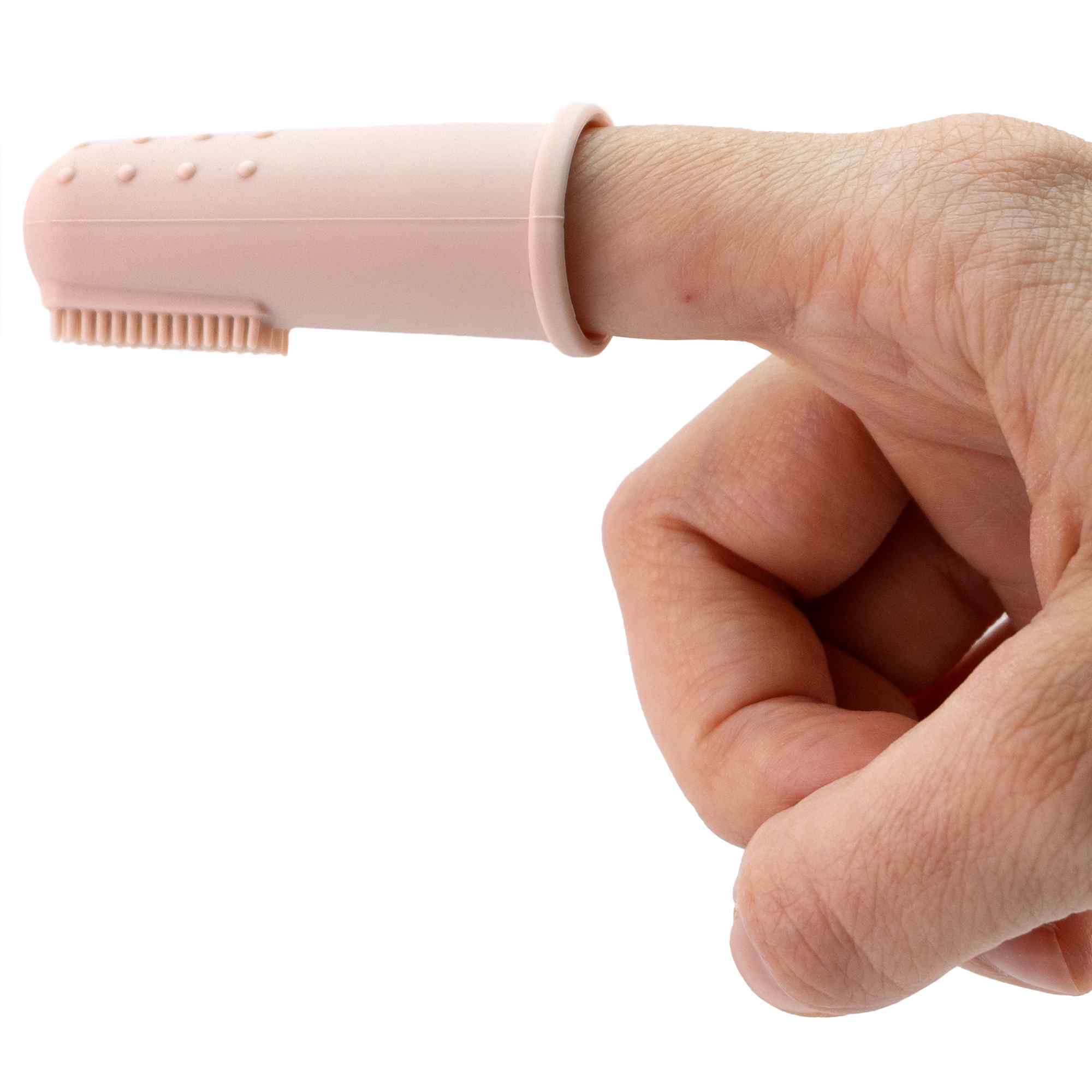 Cepillo de dientes para bebés suave para dedos rosa - imagen 5
