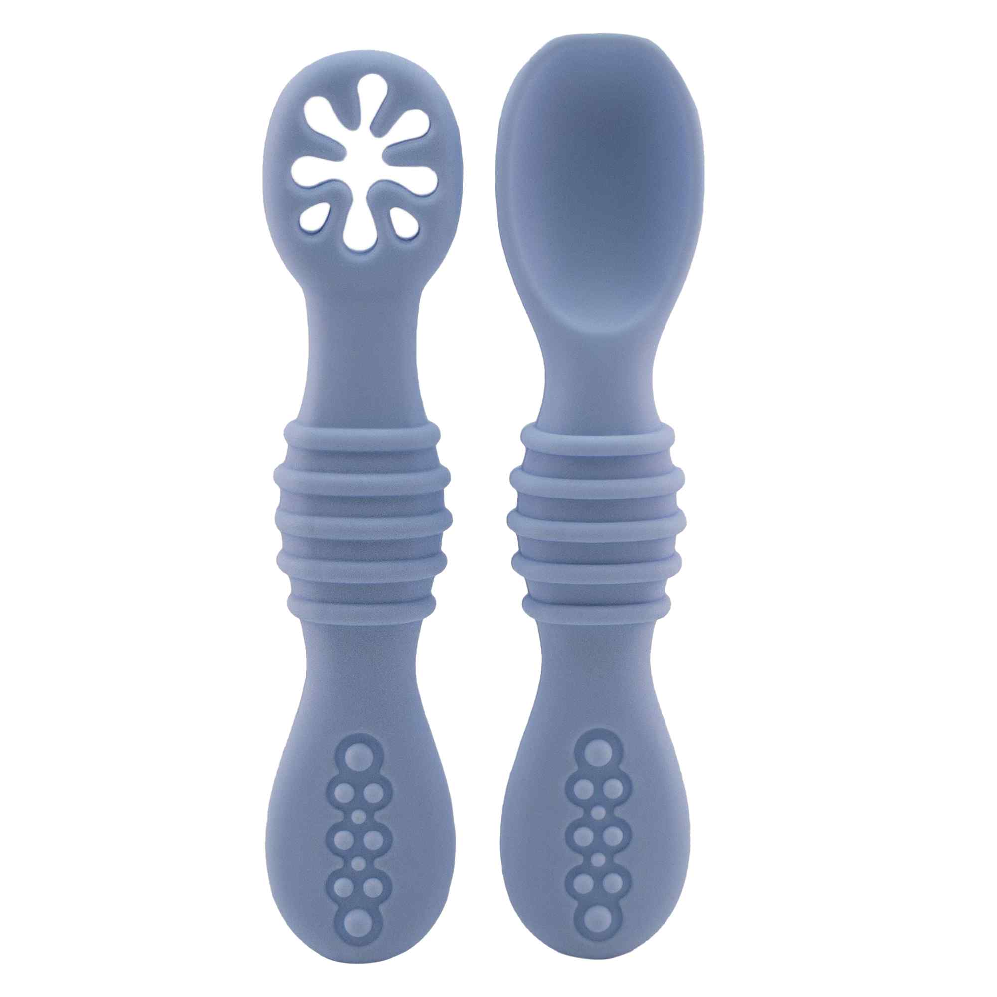 Cucharas para bebe silicona Azul claro