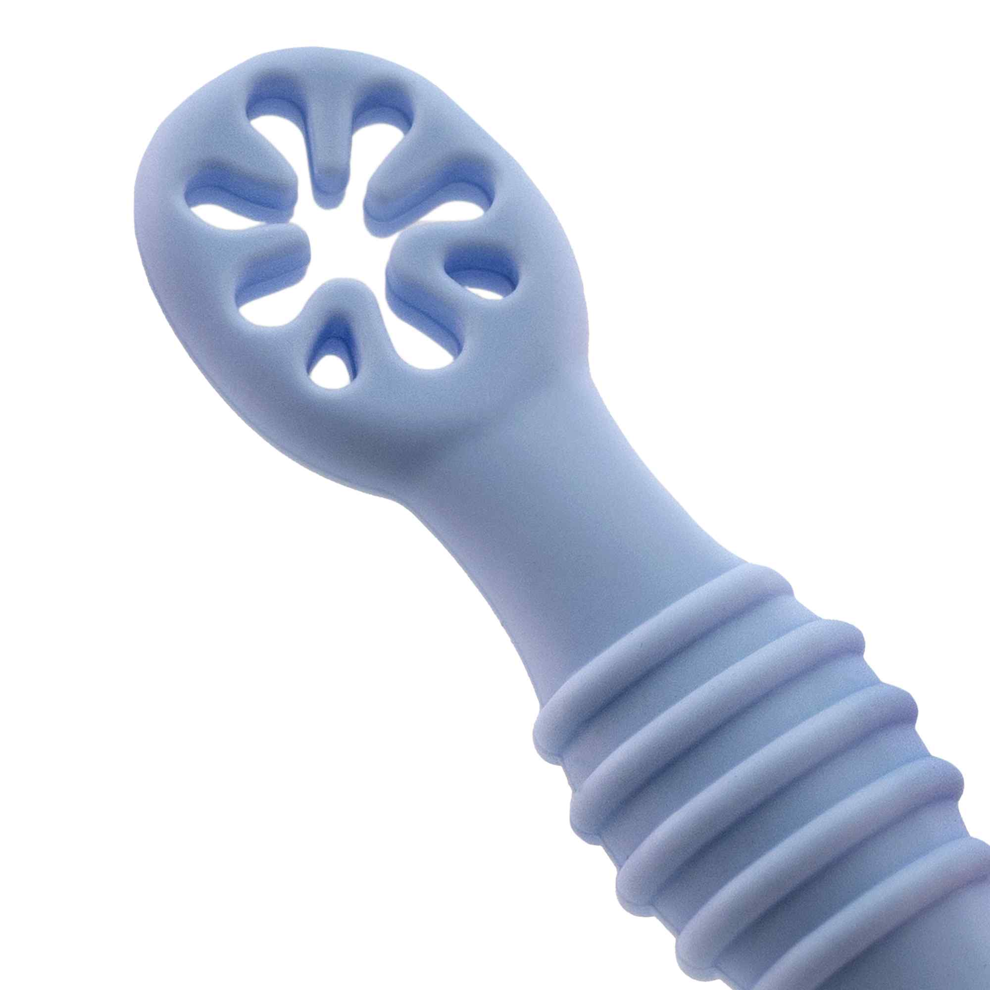 Cucharas para bebe silicona Azul claro - imagen 3