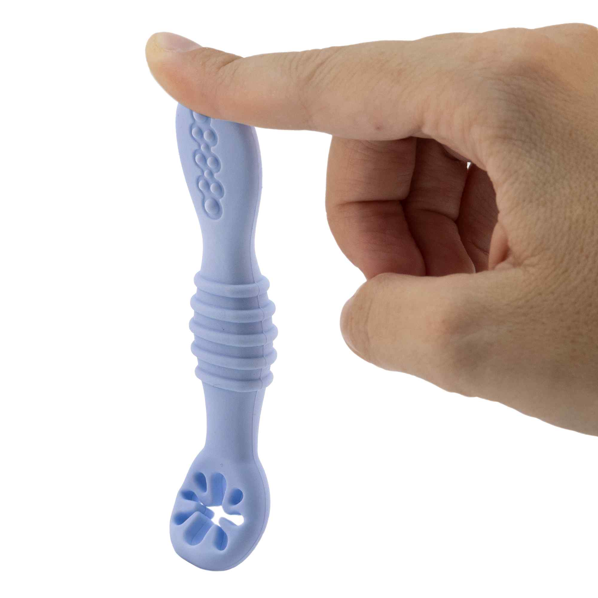 Cucharas para bebe silicona Azul claro - imagen 5