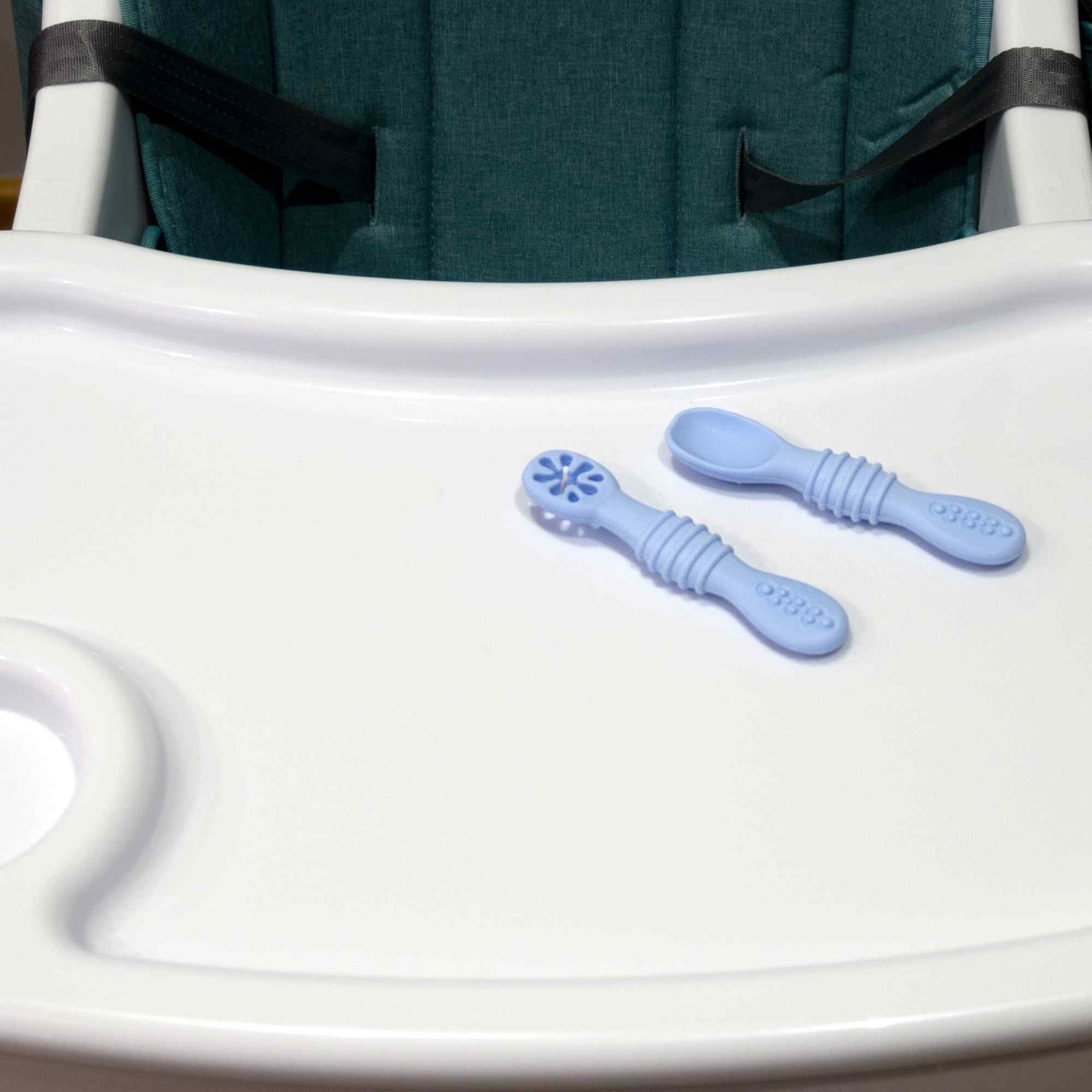 Cucharas para bebe silicona Azul claro - imagen 6
