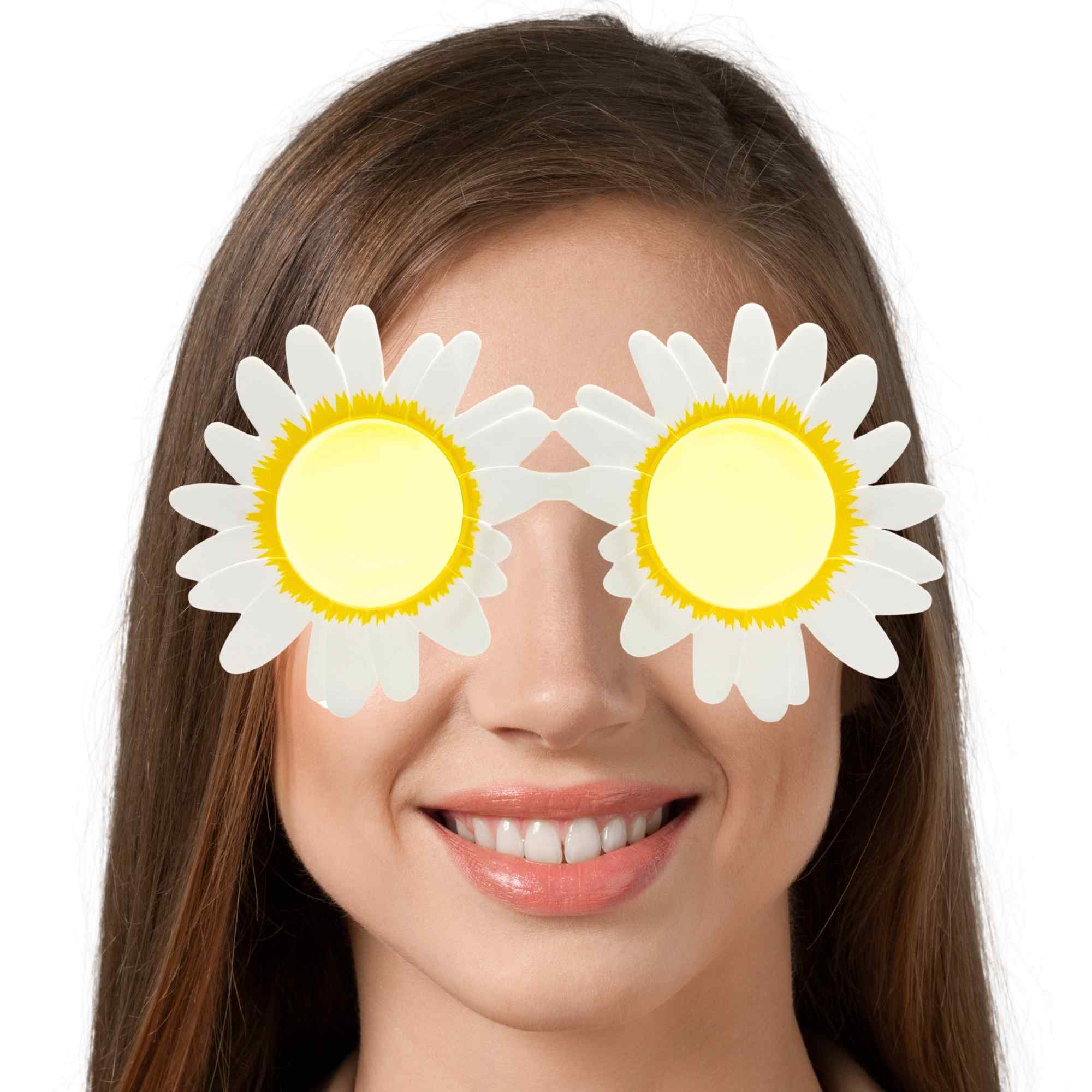 Gafas de Sol fiesta diseño Girasol Blancas - imagen 2