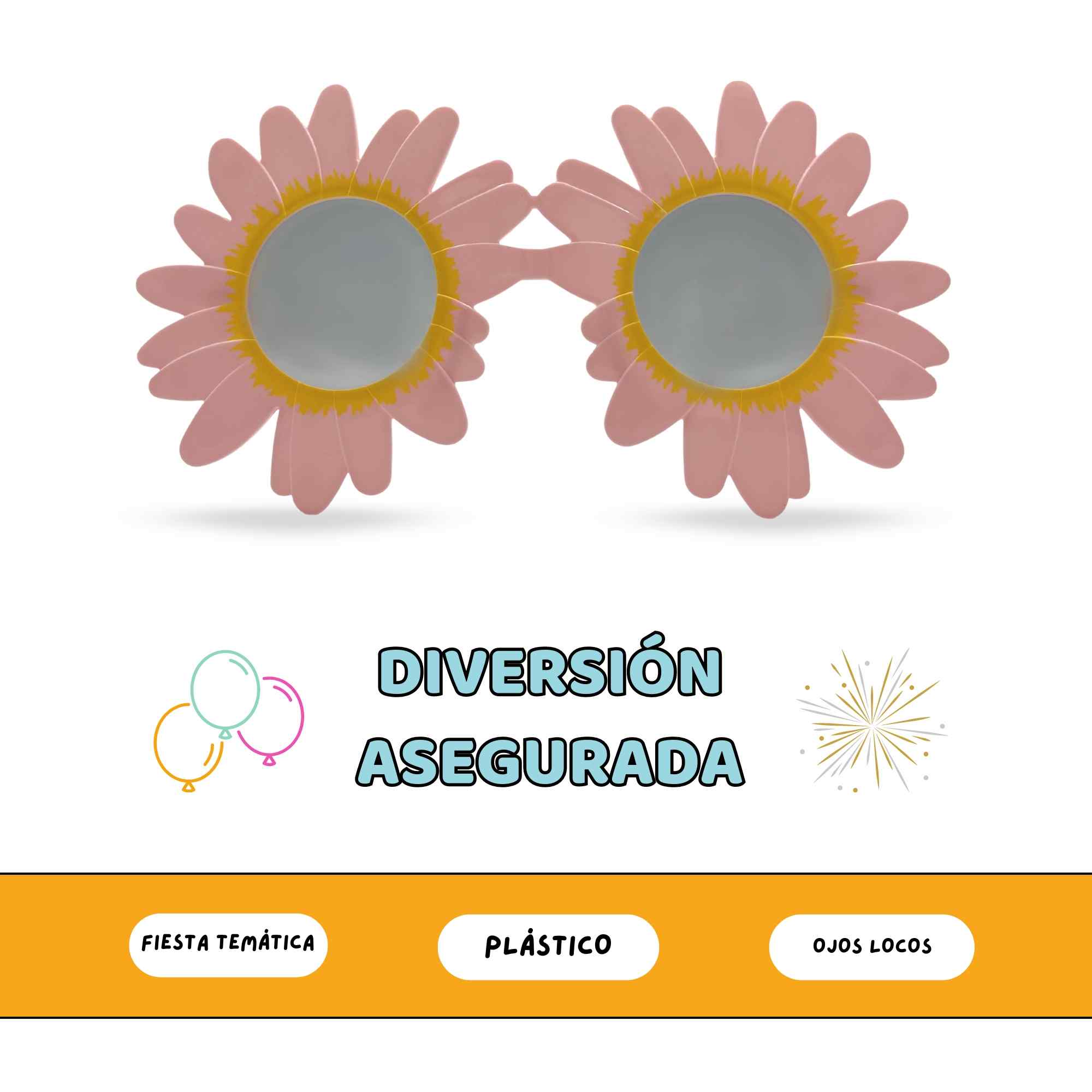 Gafas de Sol fiesta diseño Girasol Rosa - imagen 5