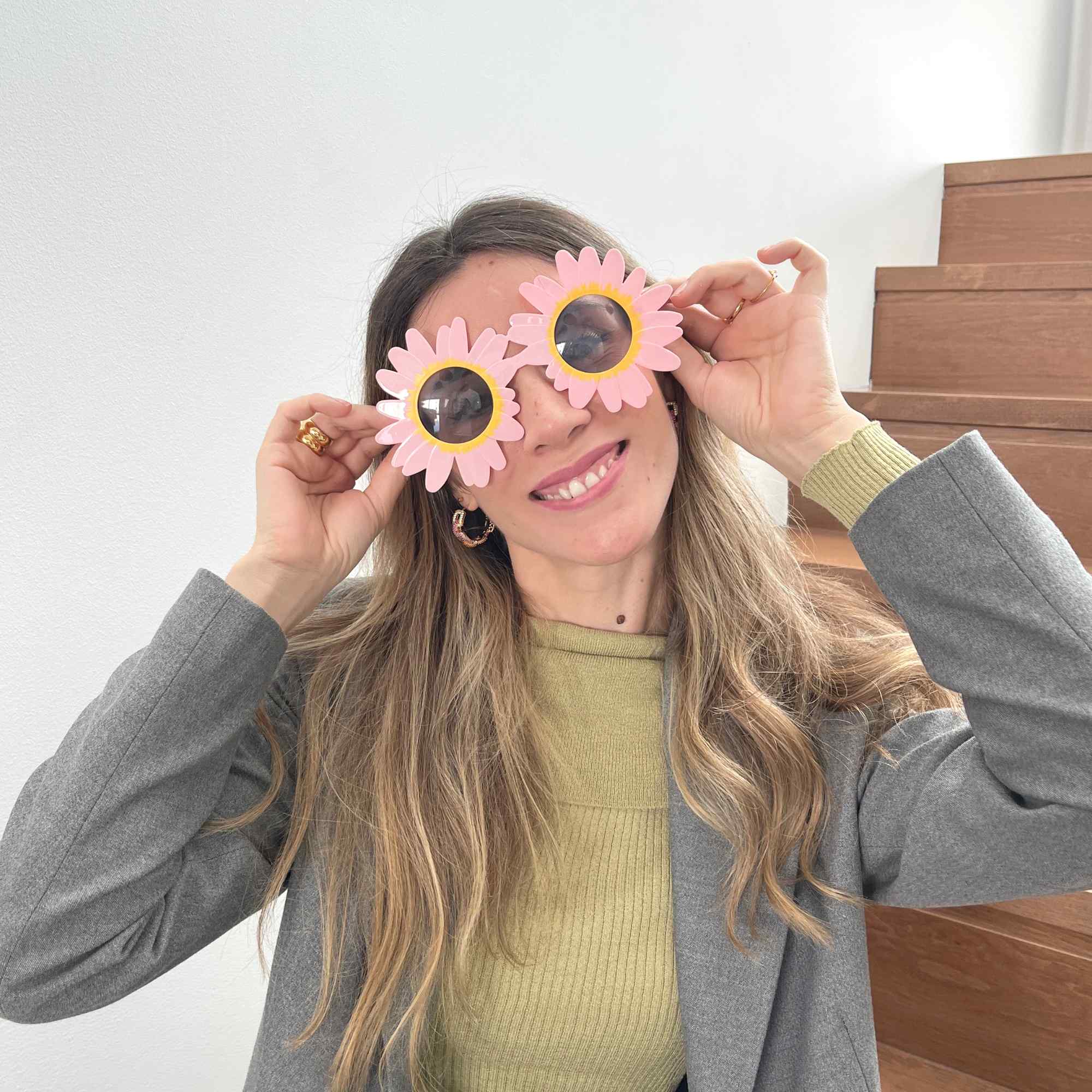 Gafas de Sol fiesta diseño Girasol Rosa - imagen 6