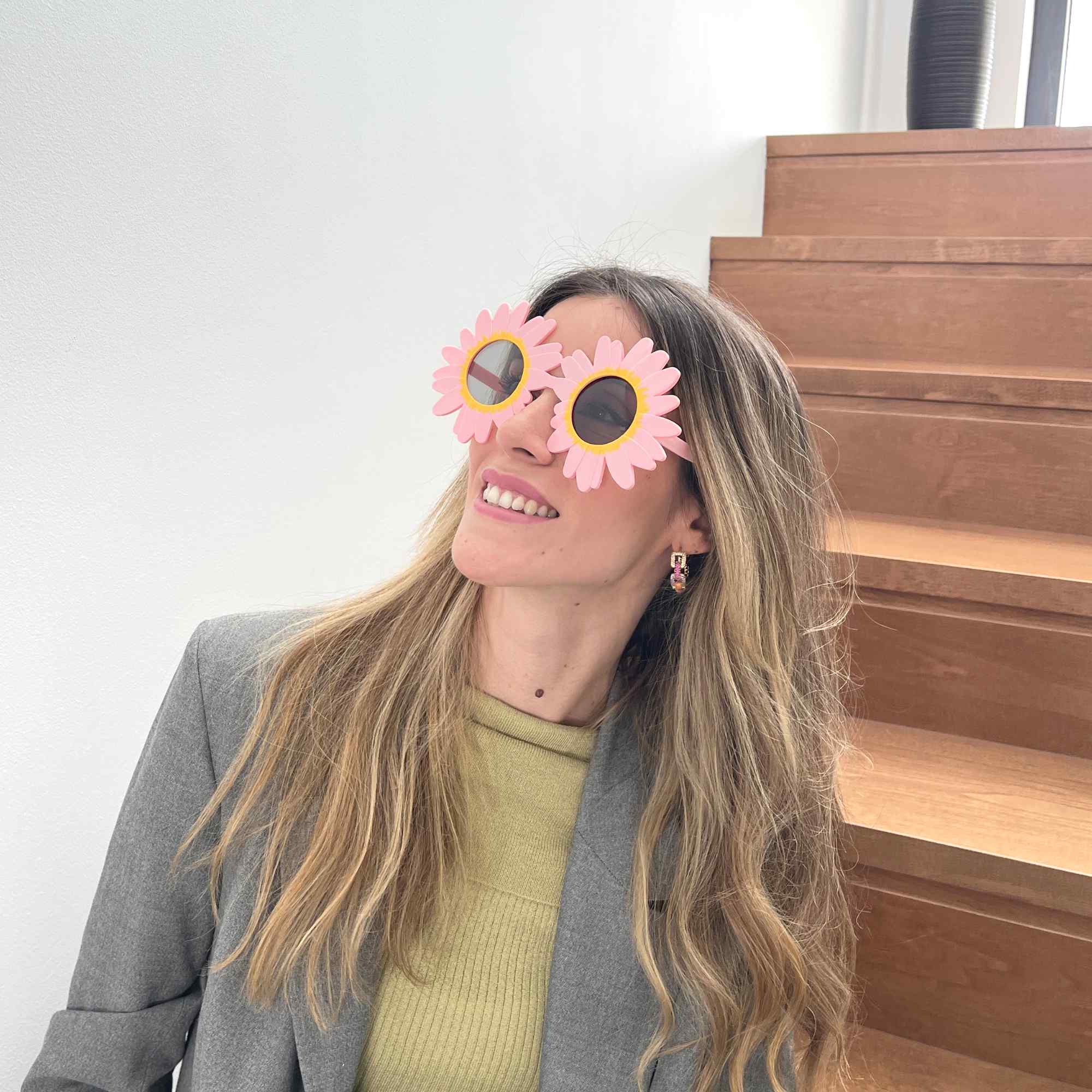 Gafas de Sol fiesta diseño Girasol Rosa - imagen 7