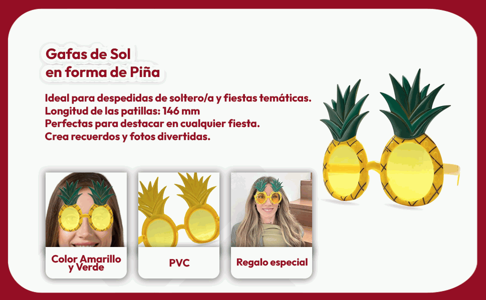 Banner - Gafas de Sol fiesta diseño Piña