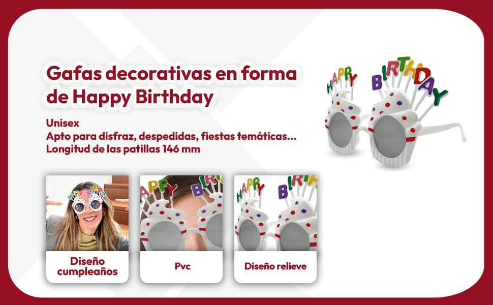 Banner - Gafas de Sol fiesta diseño Happy Birhday