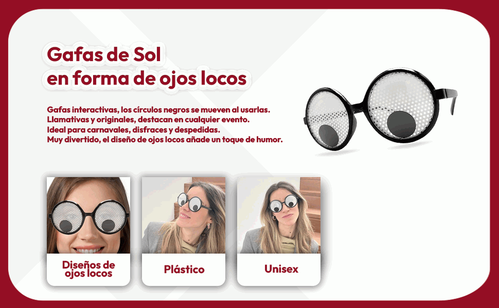 Banner - Gafas de Sol fiesta diseño ojos Locos