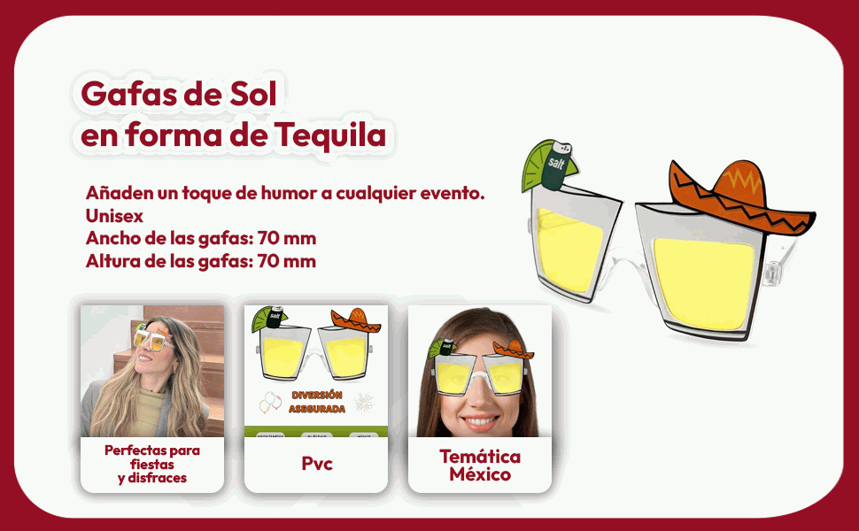 Banner - Gafas de Sol fiesta diseño tequila
