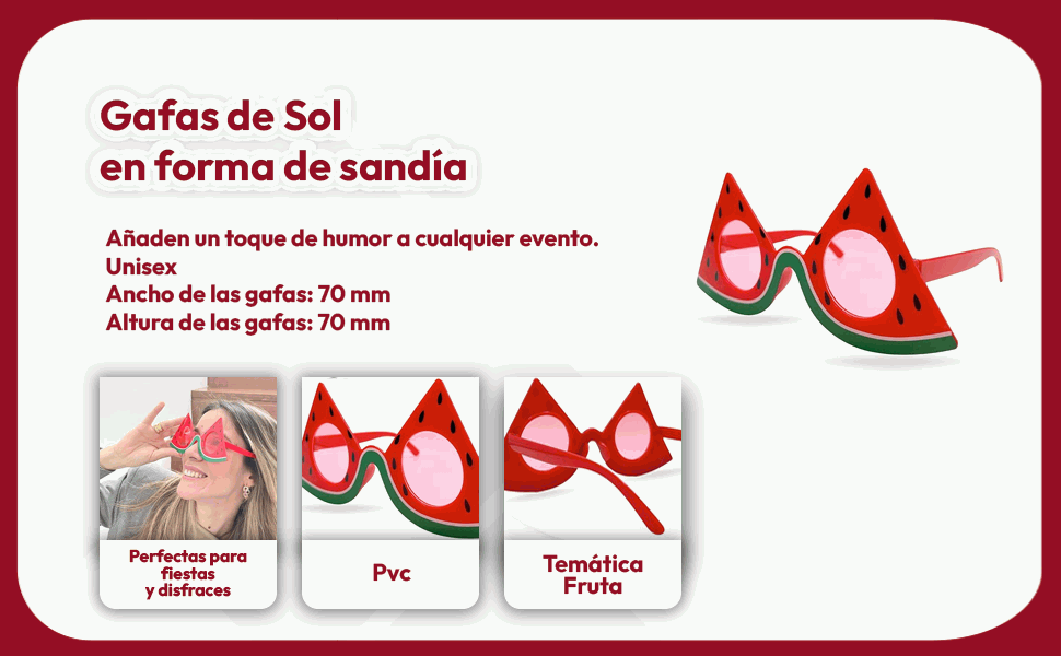Banner - Gafas de Sol fiesta diseño sandia