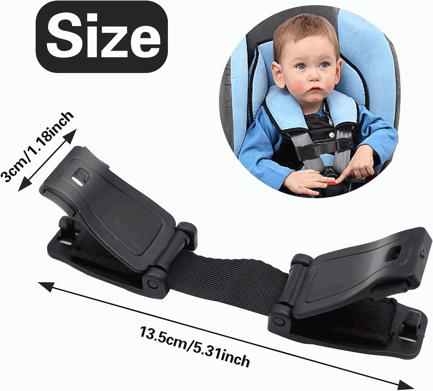 Hebilla para Cinturon de Seguridad asiento de bebe - imagen 2