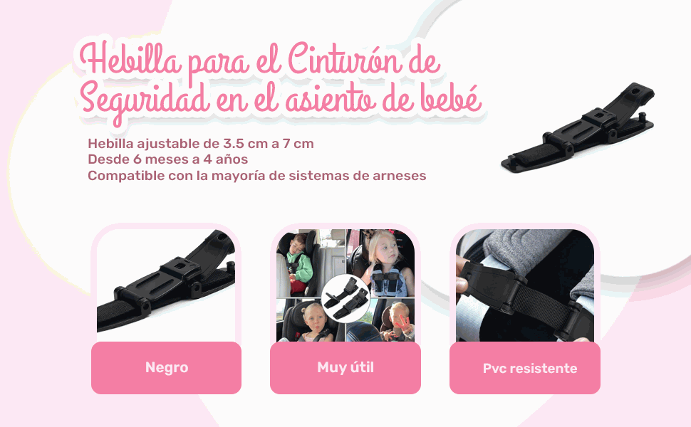 Banner - Hebilla para Cinturon de Seguridad asiento de bebe
