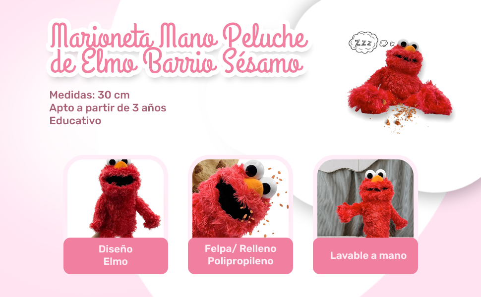 Banner - Marioneta de mano Elmo barrio sesamo