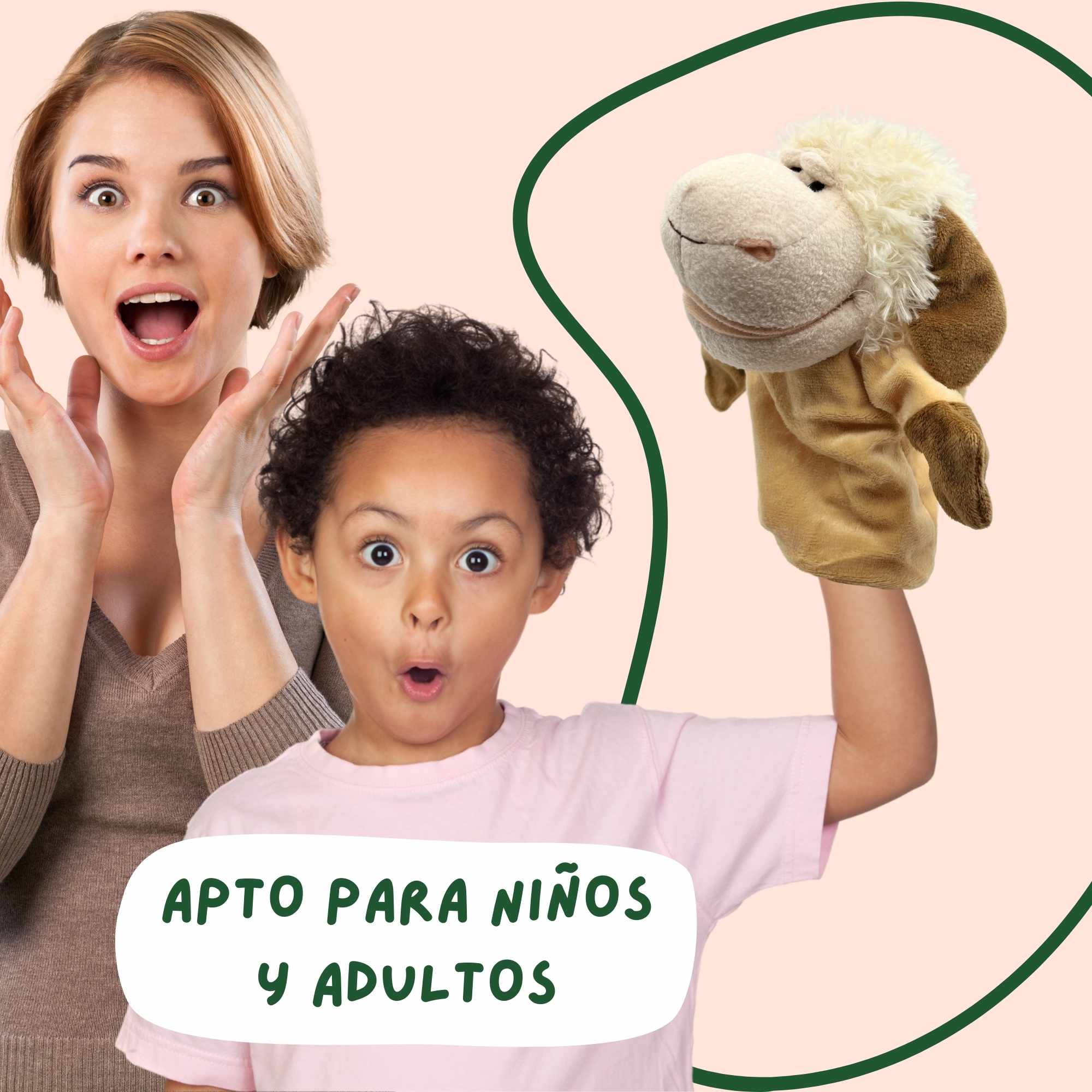 Marioneta Mano Peluche De cabra - imagen 3