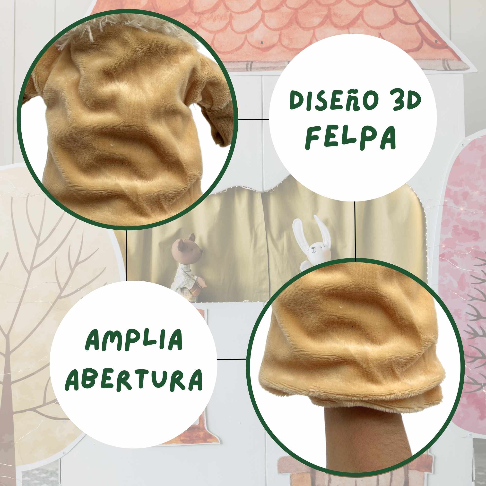 Marioneta Mano Peluche De cabra - imagen 5