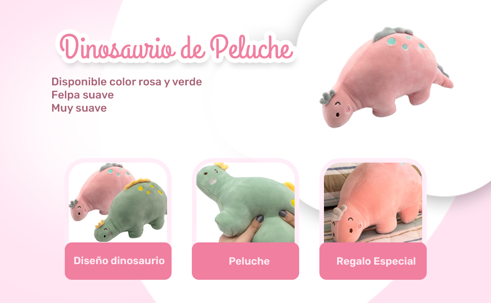 Banner - Peluche Dinosaurio Stegosaurus rosa