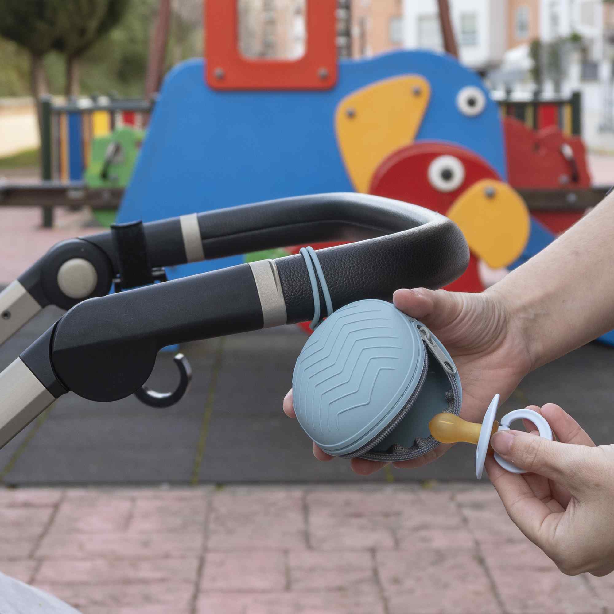 Portachupetes con cremallera para Bébés Azul Claro - imagen 6