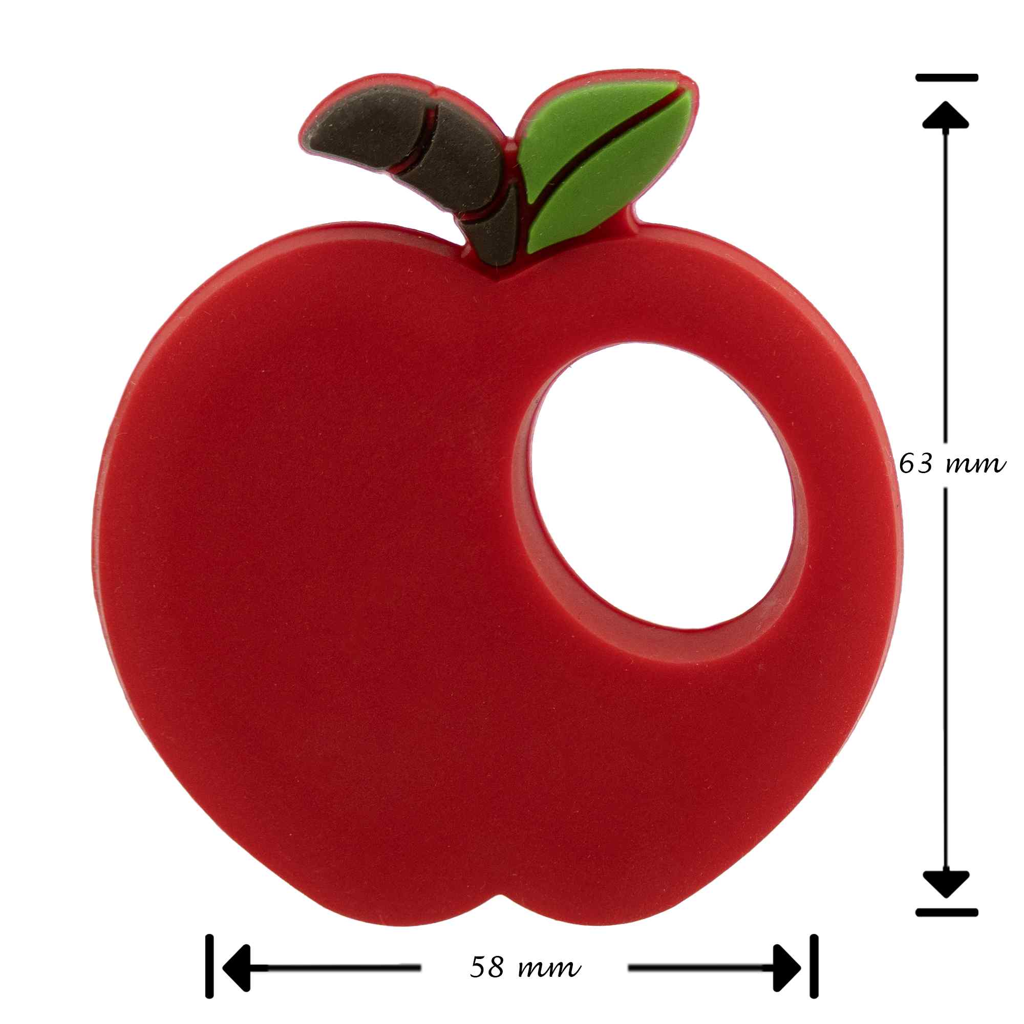 Mordedor de silicona con forma de manzana - imagen 3