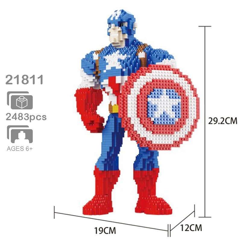 Bloques de construcción Capitán América Compatible con marvel - imagen 4