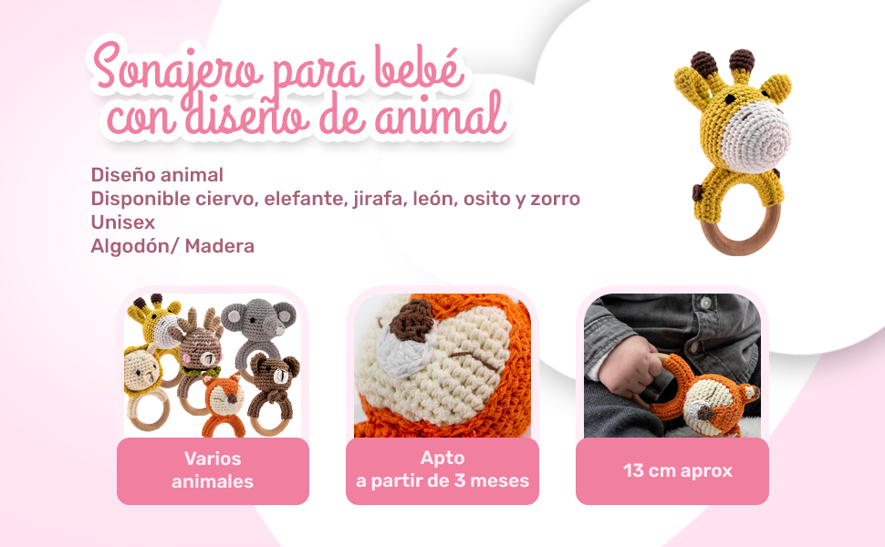 Banner - Sonajero para bebe diseño oso