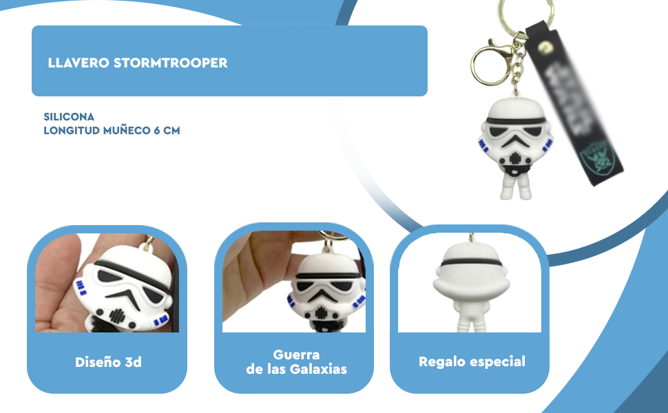 Banner - Llavero Stormtrooper compatible con Star Wars Silicona