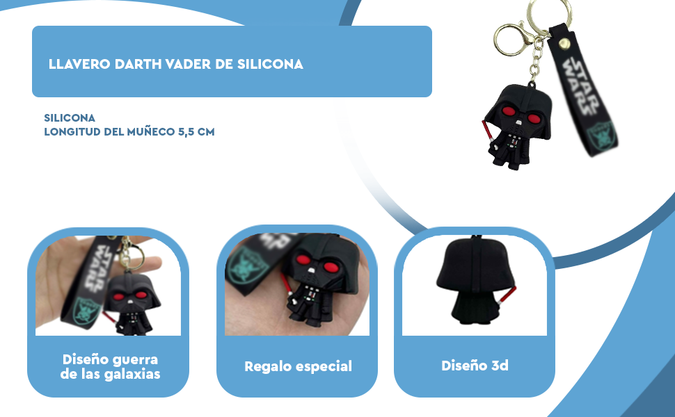 Banner - Llavero Darth Vader compatible con Star Wars Silicona