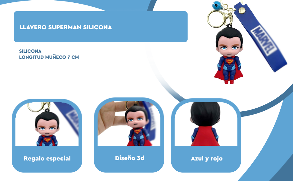Banner - Llavero Superman silicona Compatible con marvel