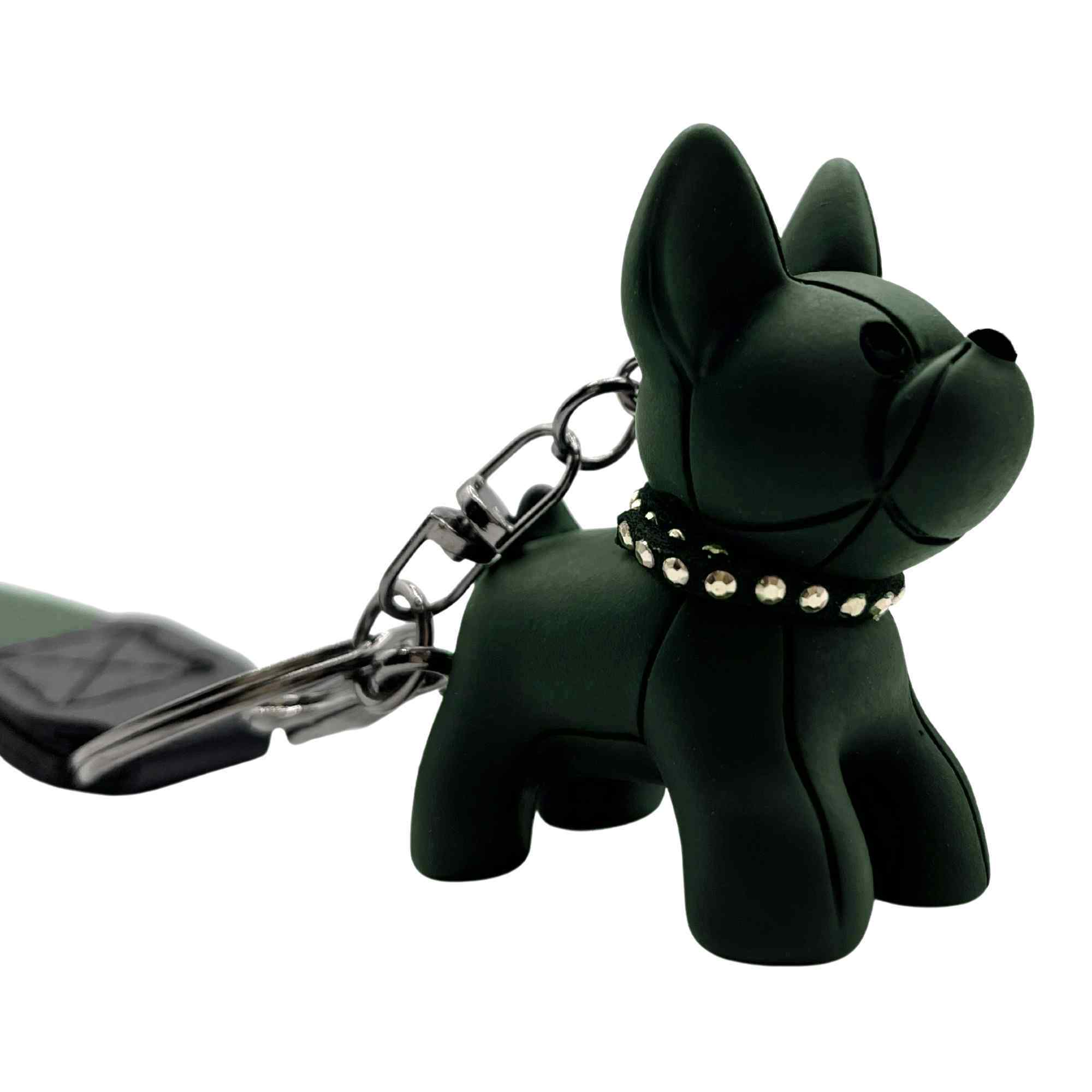 Llavero perro Bulldog francés verde - imagen 2