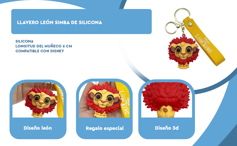 Banner - Llavero Simba compatible con El rey Leon silicona