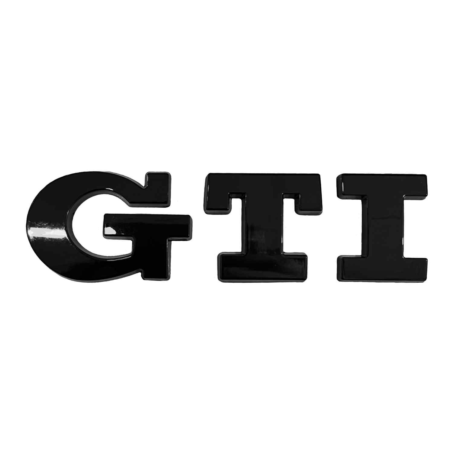 Emblema adhesivo GTI compatible con VW Negro brillo - imagen 1