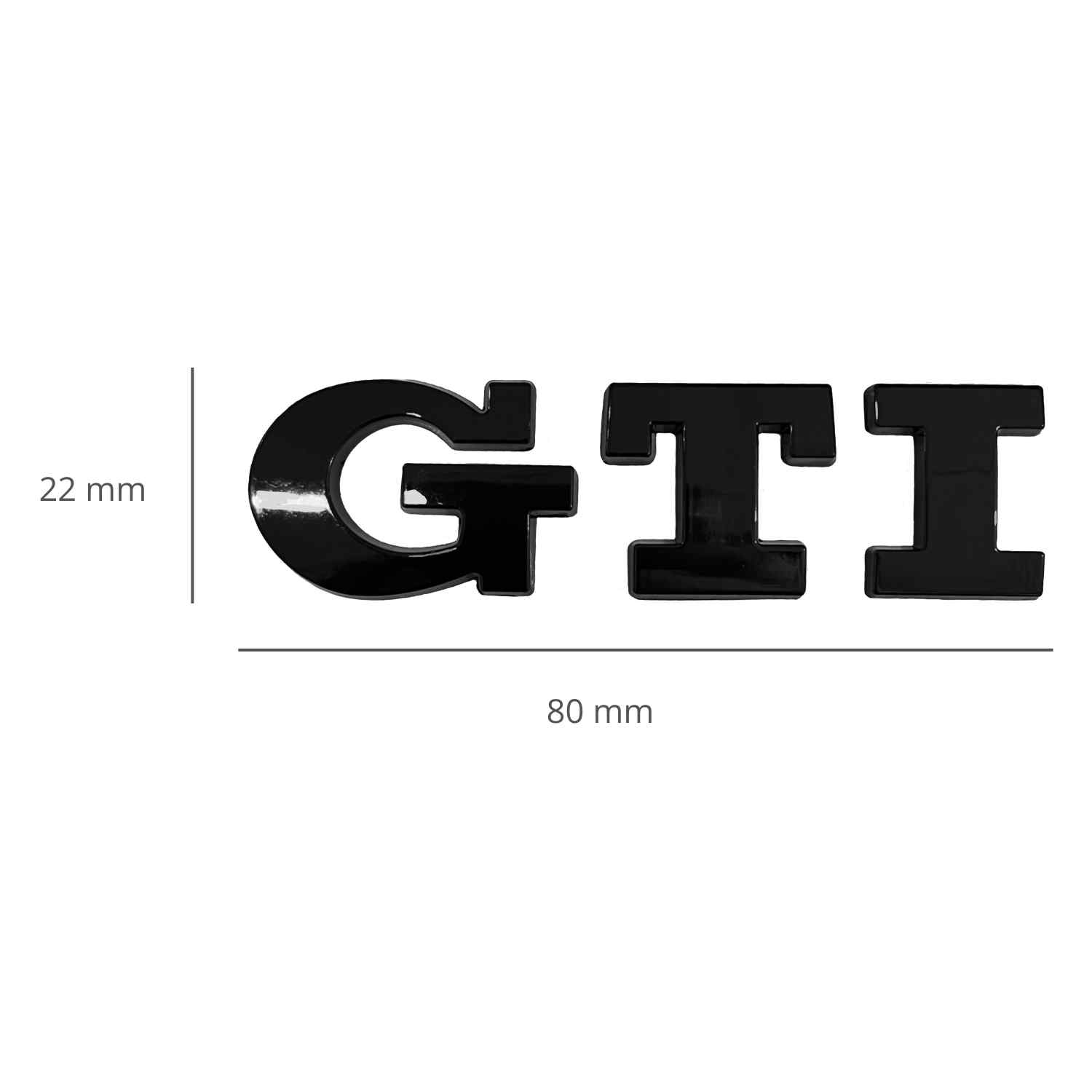 Emblema adhesivo GTI compatible con VW Negro brillo - imagen 4