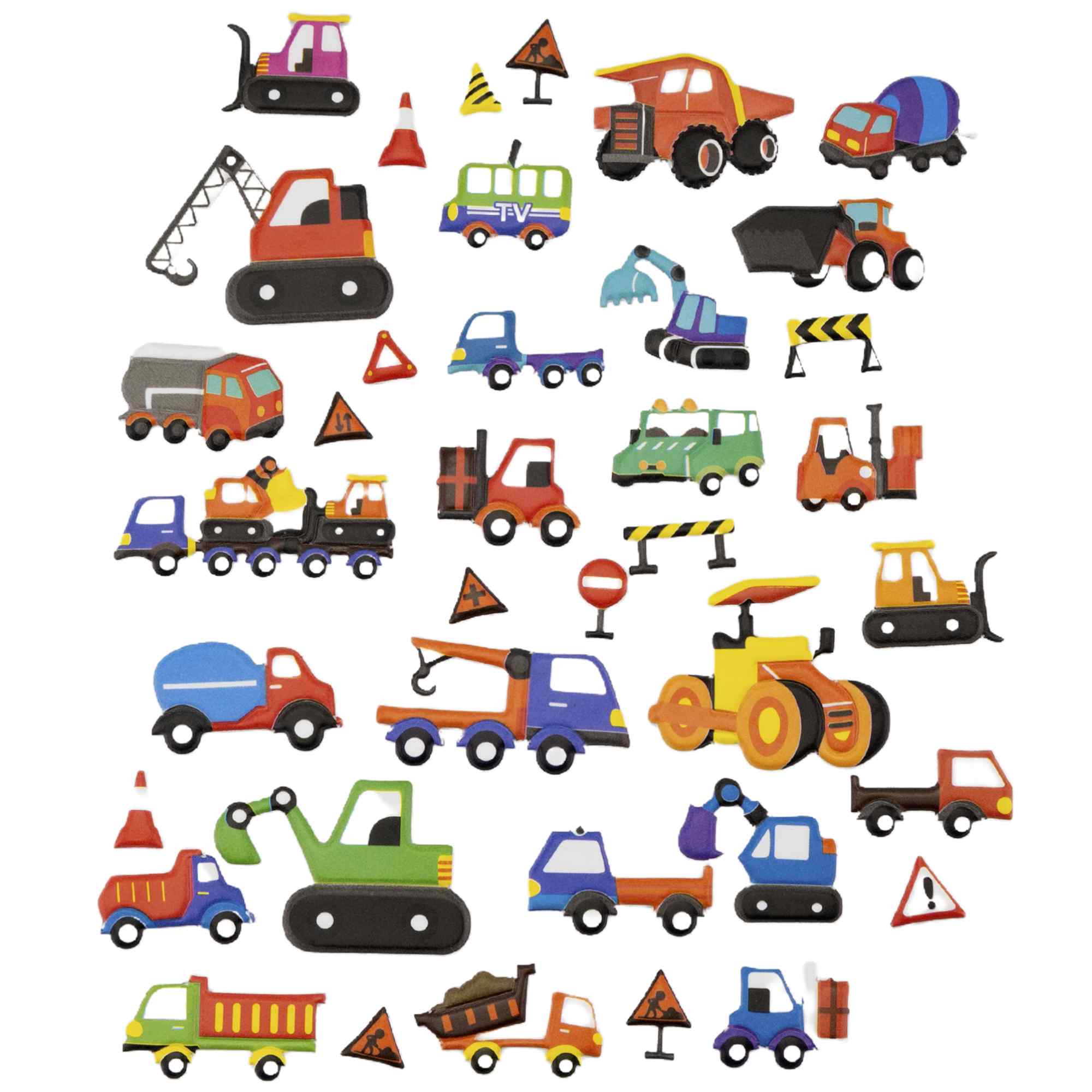 Pegatinas para Niños stickers pegatinas infantiles 3D de vehiculos tipo 3 - imagen 7