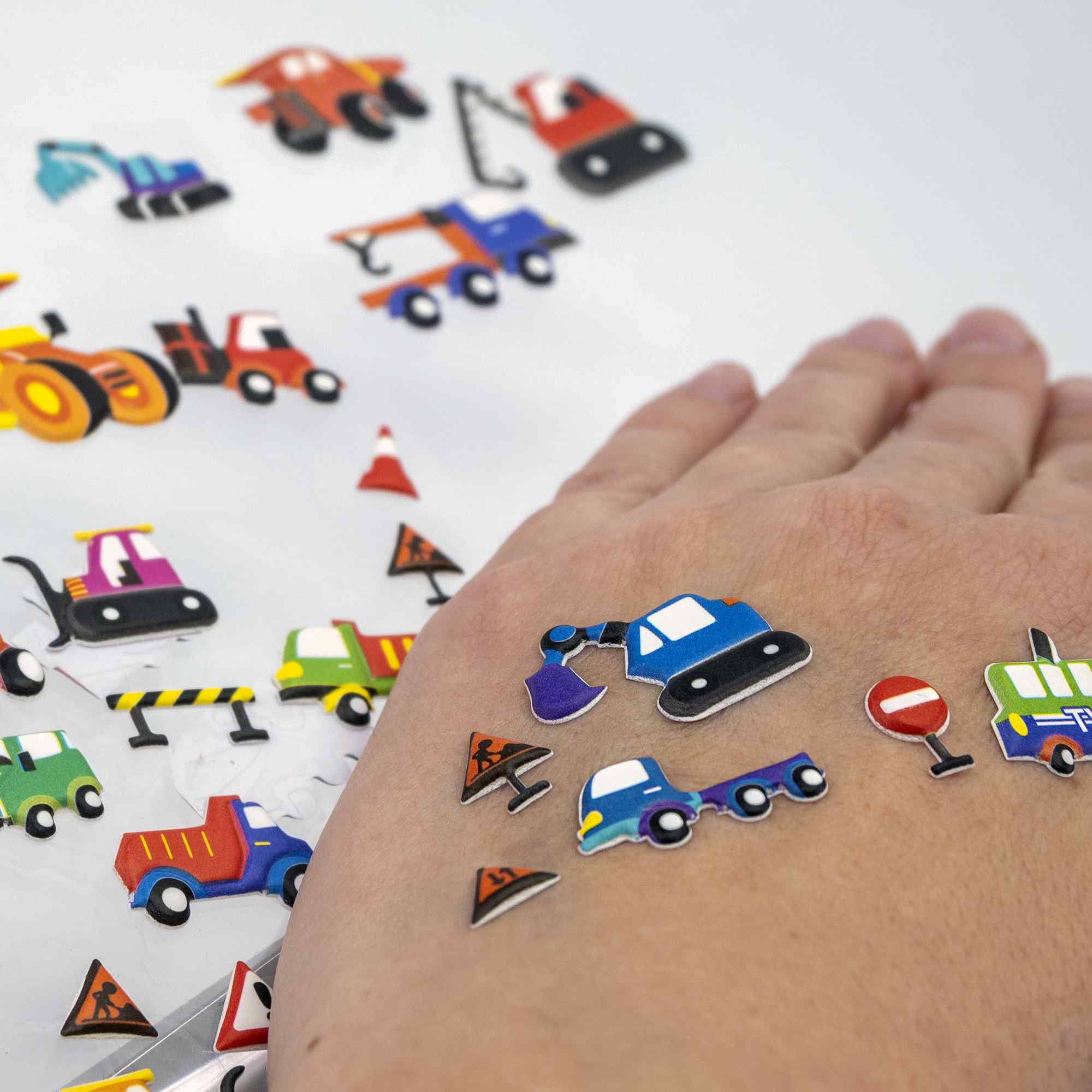 Pegatinas para Niños stickers pegatinas infantiles 3D de vehiculos tipo 3 - imagen 5