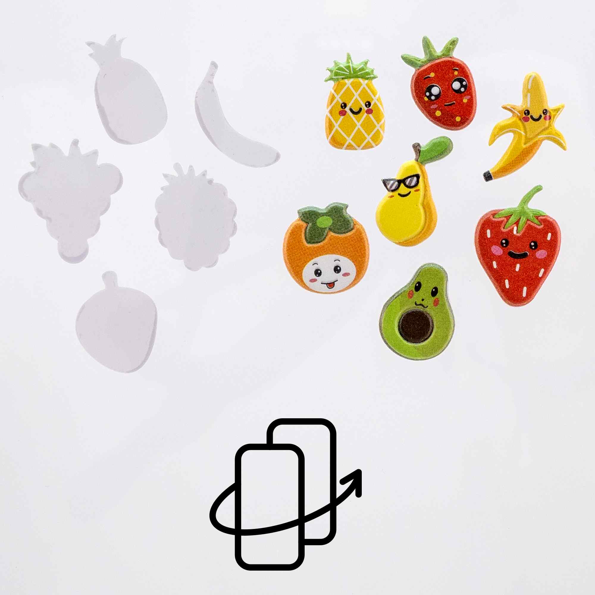 Pegatinas para Niños stickers pegatinas infantiles 3D de fruta tipo 1 - imagen 4