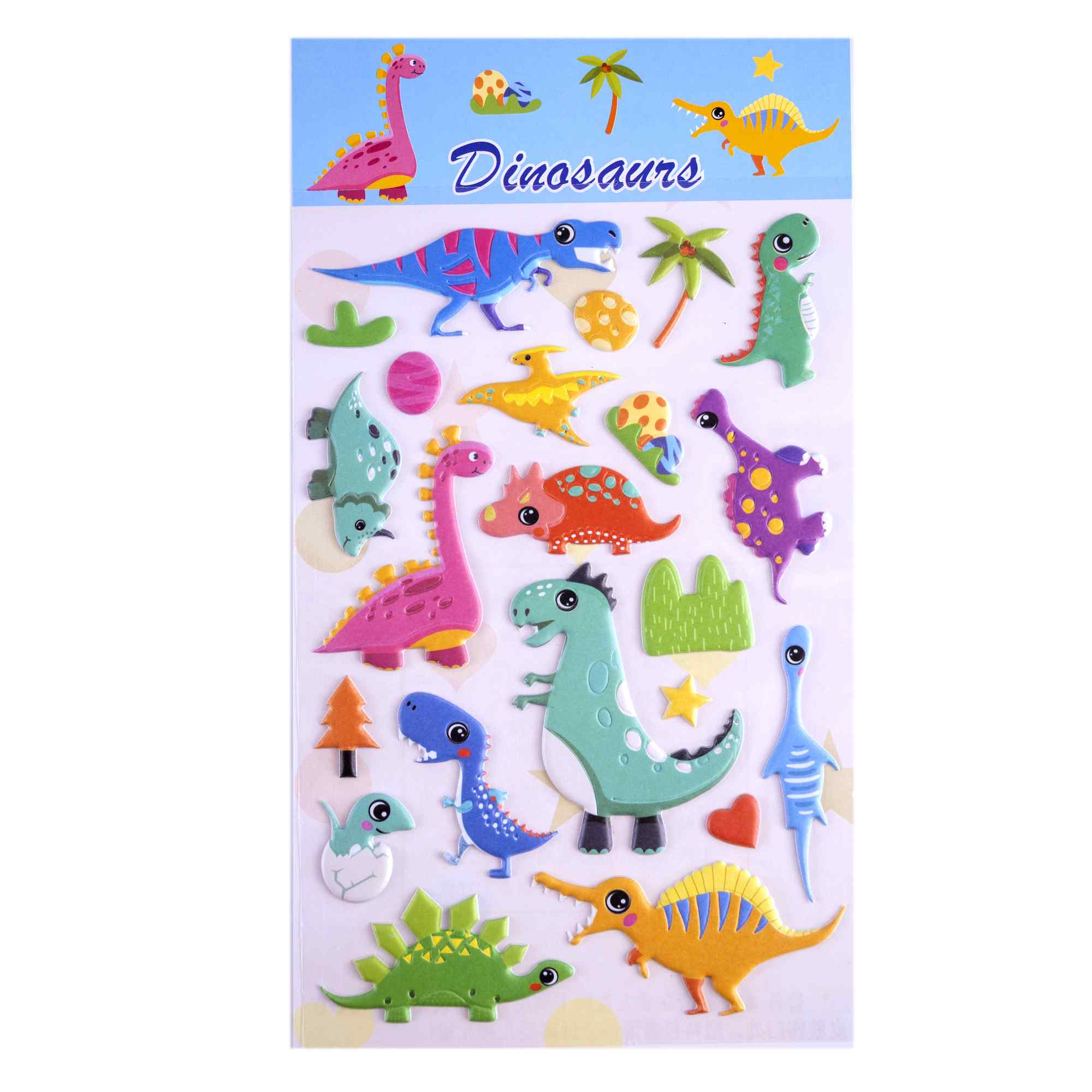 Pegatinas para Niños stickers pegatinas infantiles 3D de dinosaurios tipo 1 - imagen 2