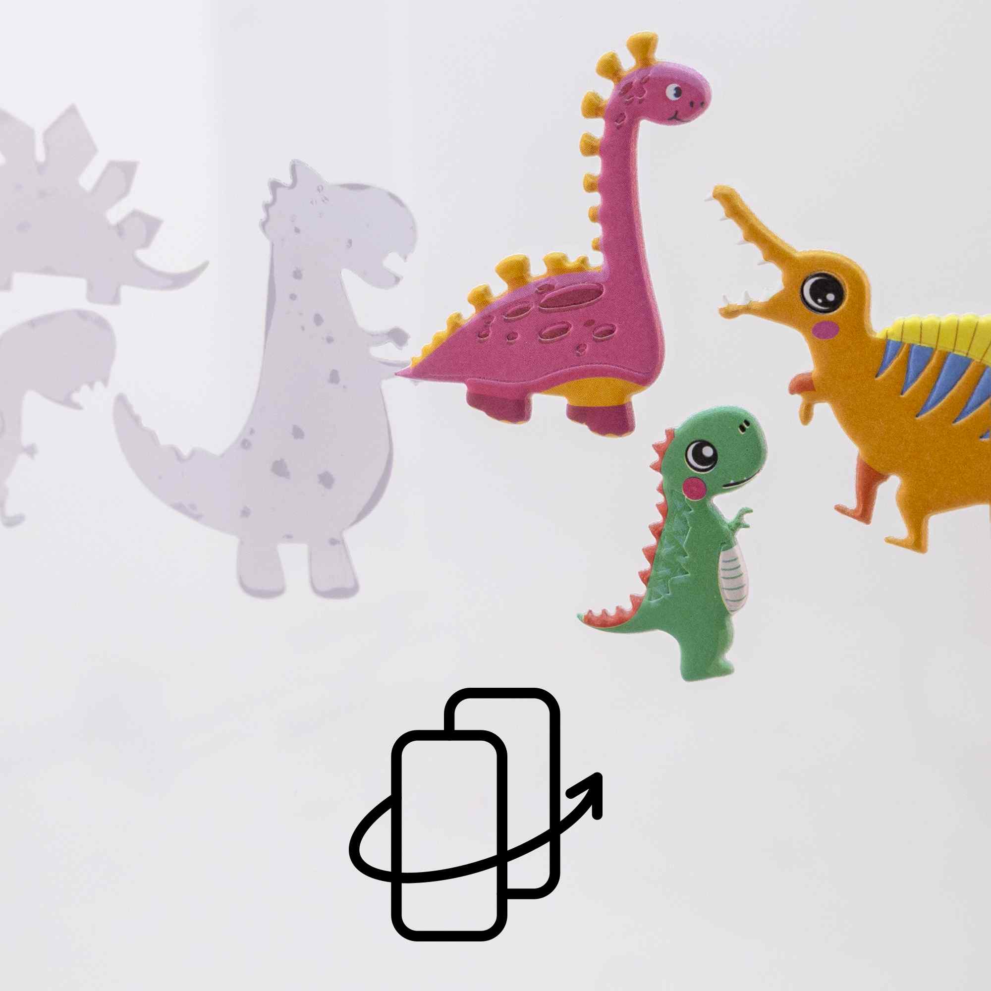 Pegatinas para Niños stickers pegatinas infantiles 3D de dinosaurios tipo 1 - imagen 4