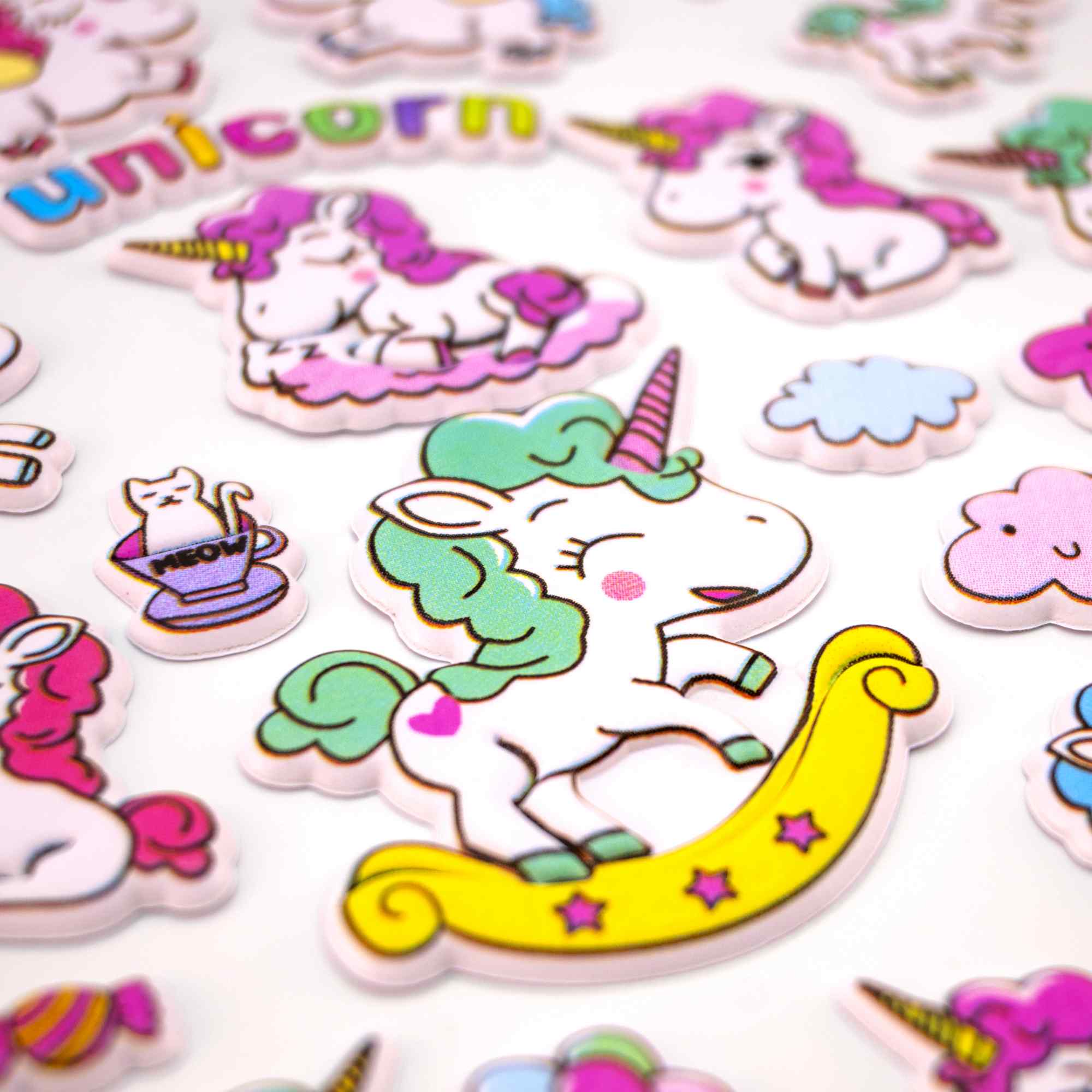 Pegatinas para Niños stickers pegatinas infantiles 3D de unicornios tipo 1 - imagen 4