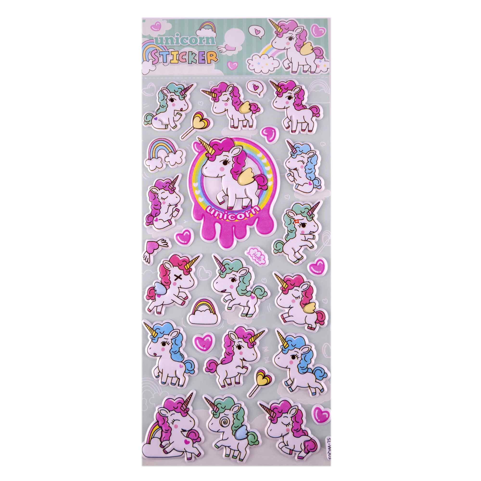 Pegatinas para Niños stickers pegatinas infantiles 3D de unicornios tipo 4 - imagen 2