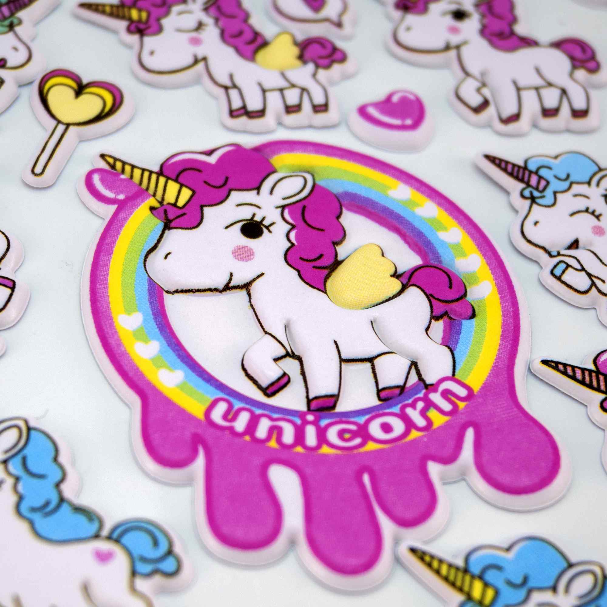 Pegatinas para Niños stickers pegatinas infantiles 3D de unicornios tipo 4 - imagen 4