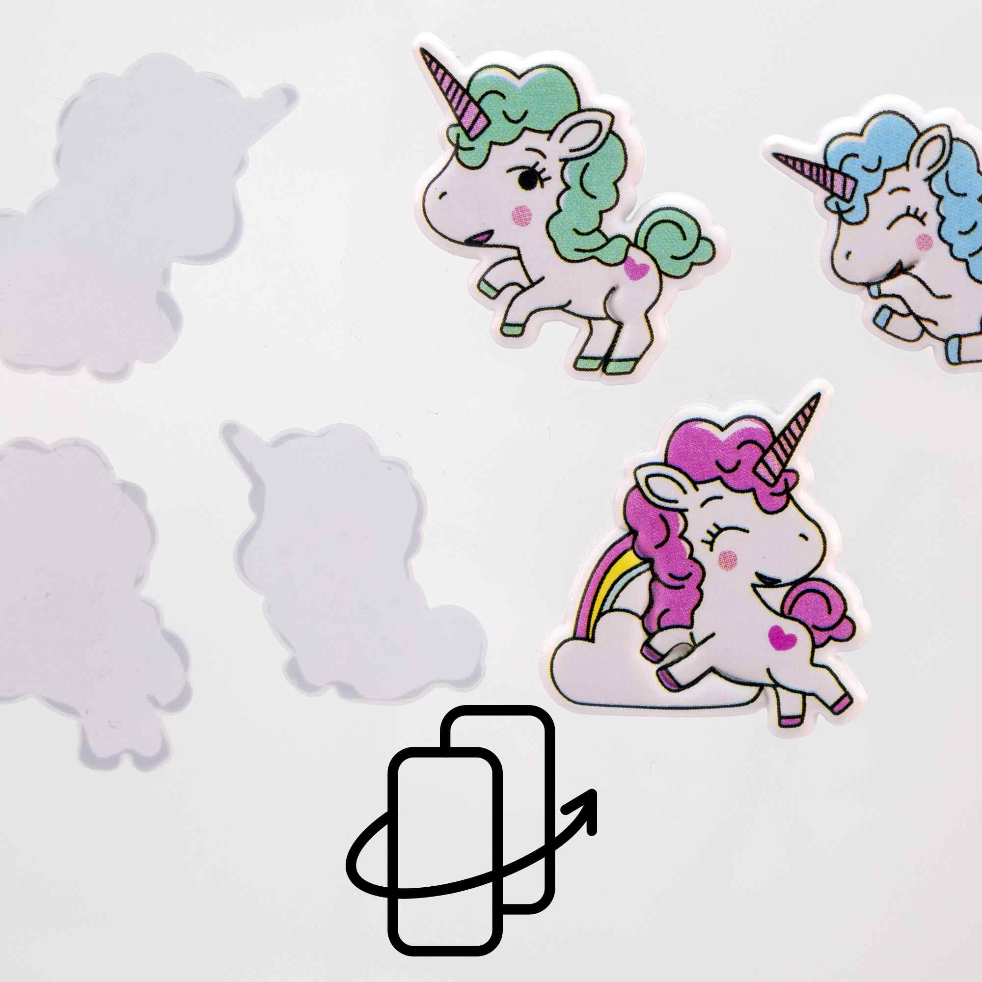 Pegatinas para Niños stickers pegatinas infantiles 3D de unicornios tipo 4 - imagen 5