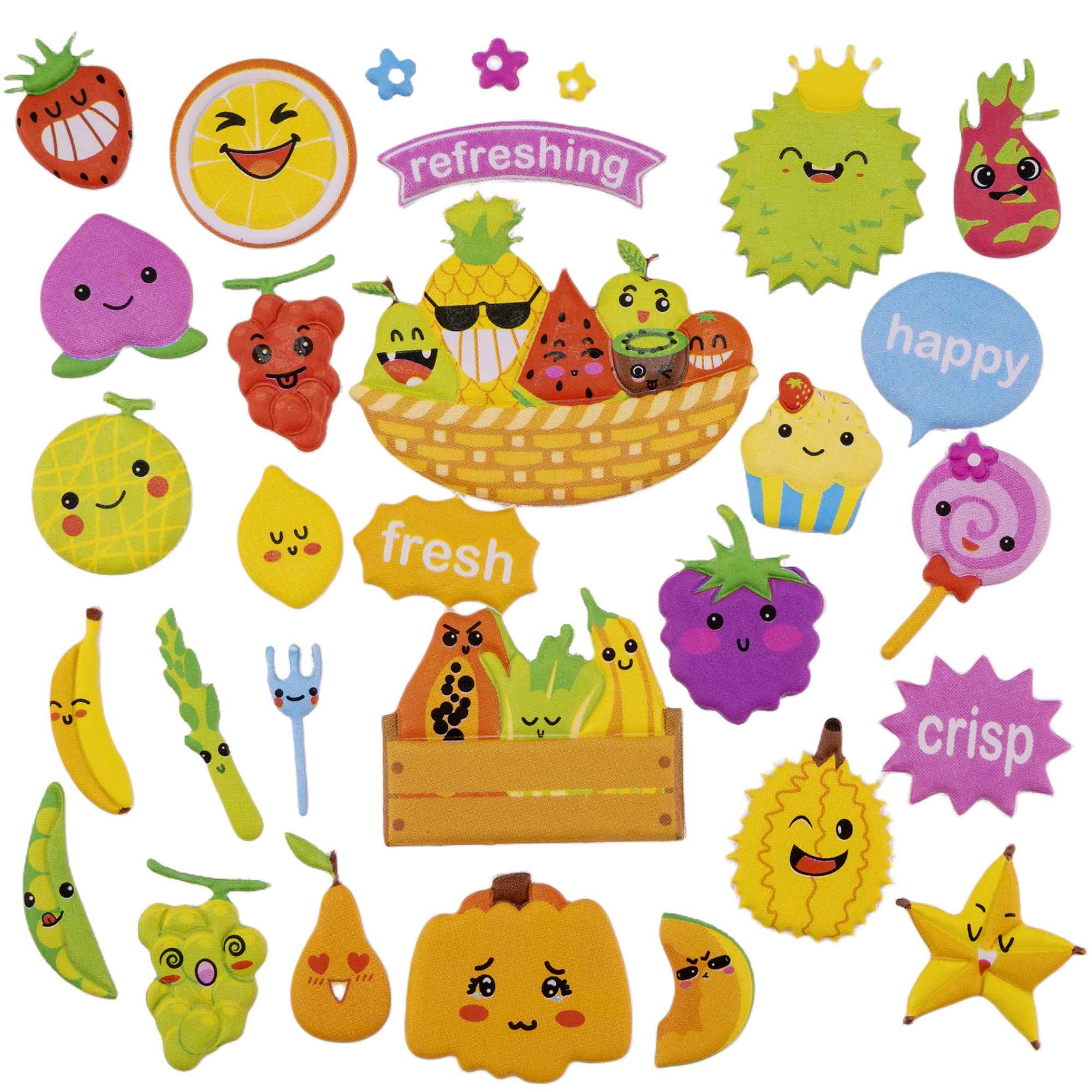 Pegatinas para Niños stickers pegatinas infantiles 3D de fruta tipo 3 - imagen 1