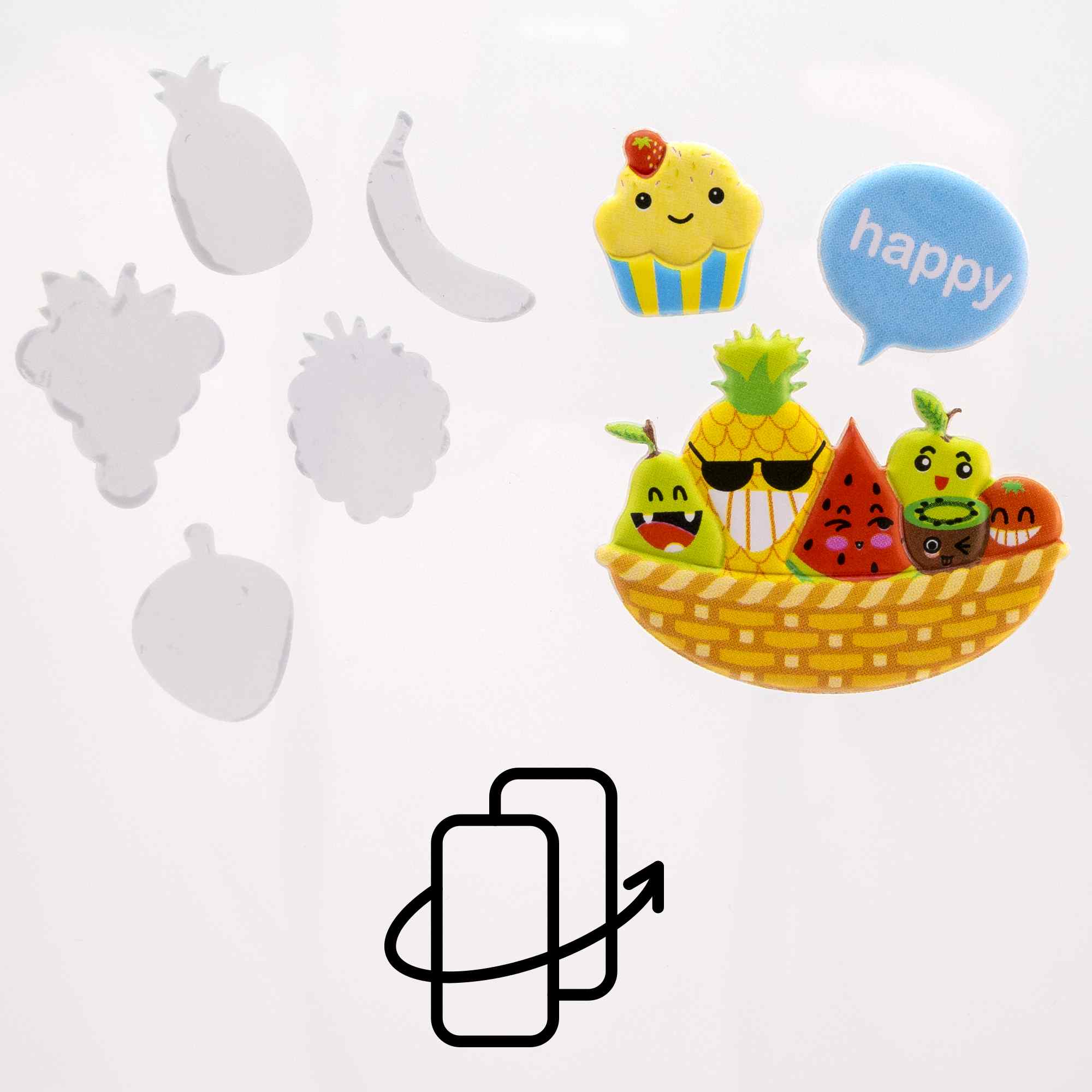 Pegatinas para Niños stickers pegatinas infantiles 3D de fruta tipo 3 - imagen 4