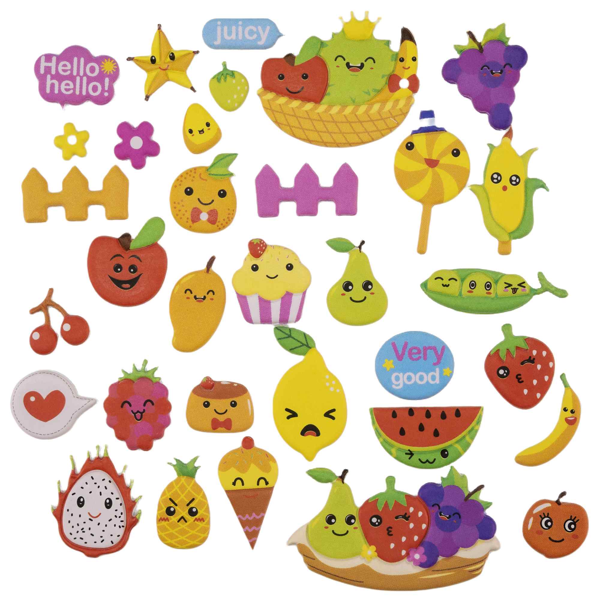 Pegatinas para Niños stickers pegatinas infantiles 3D de fruta tipo 5 - imagen 1