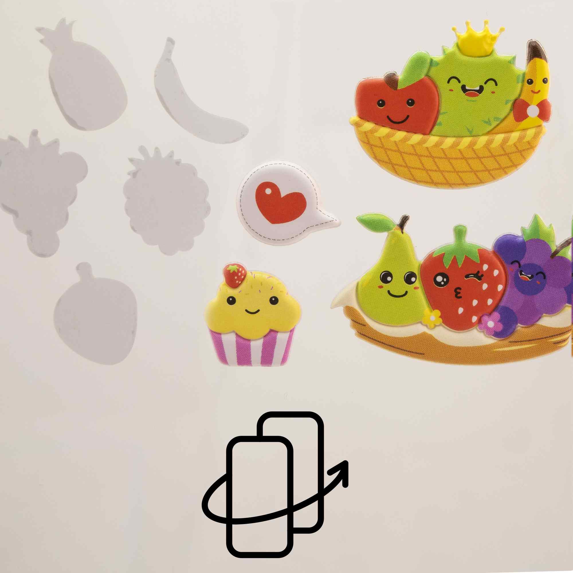 Pegatinas para Niños stickers pegatinas infantiles 3D de fruta tipo 5 - imagen 4