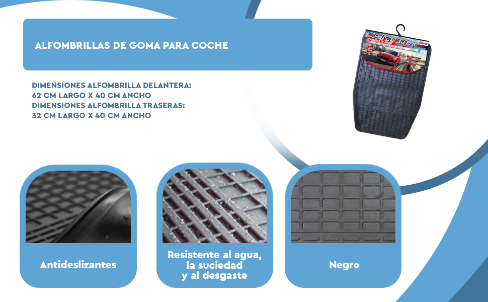 Banner - Juego Alfombrillas de Goma Universales para Coche v3