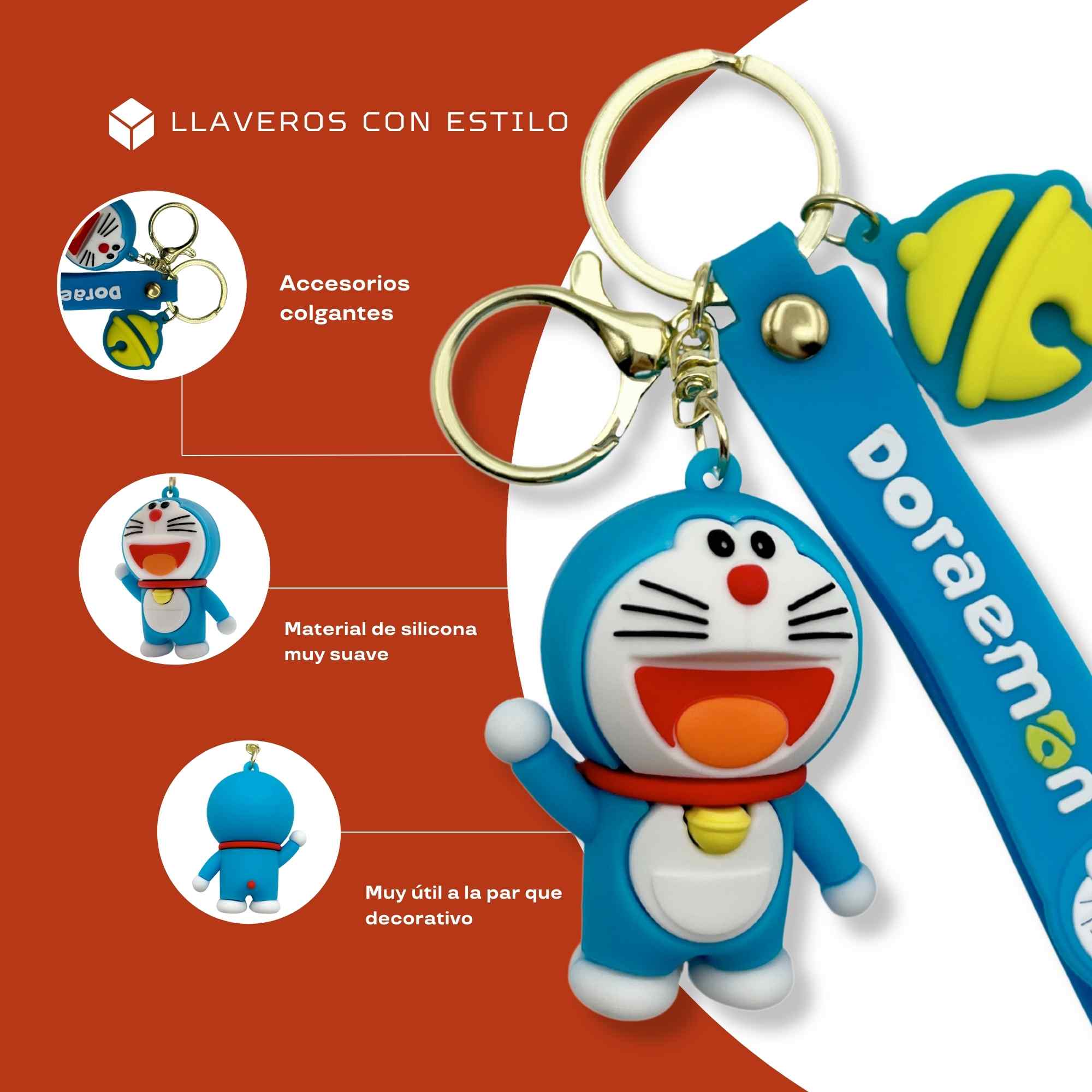 Llavero Doraemon Silicona - imagen 4