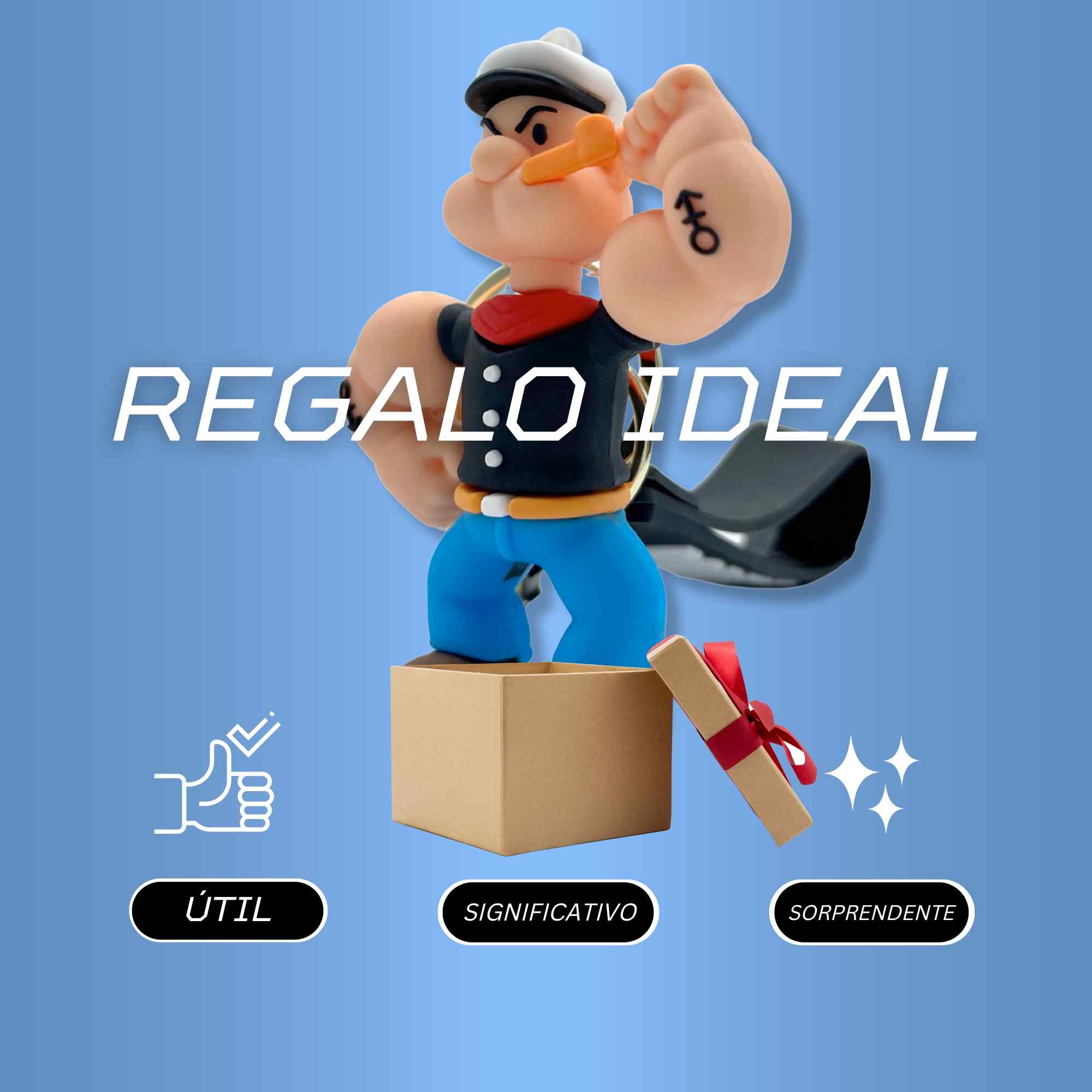 Llavero Popeye Silicona - imagen 5