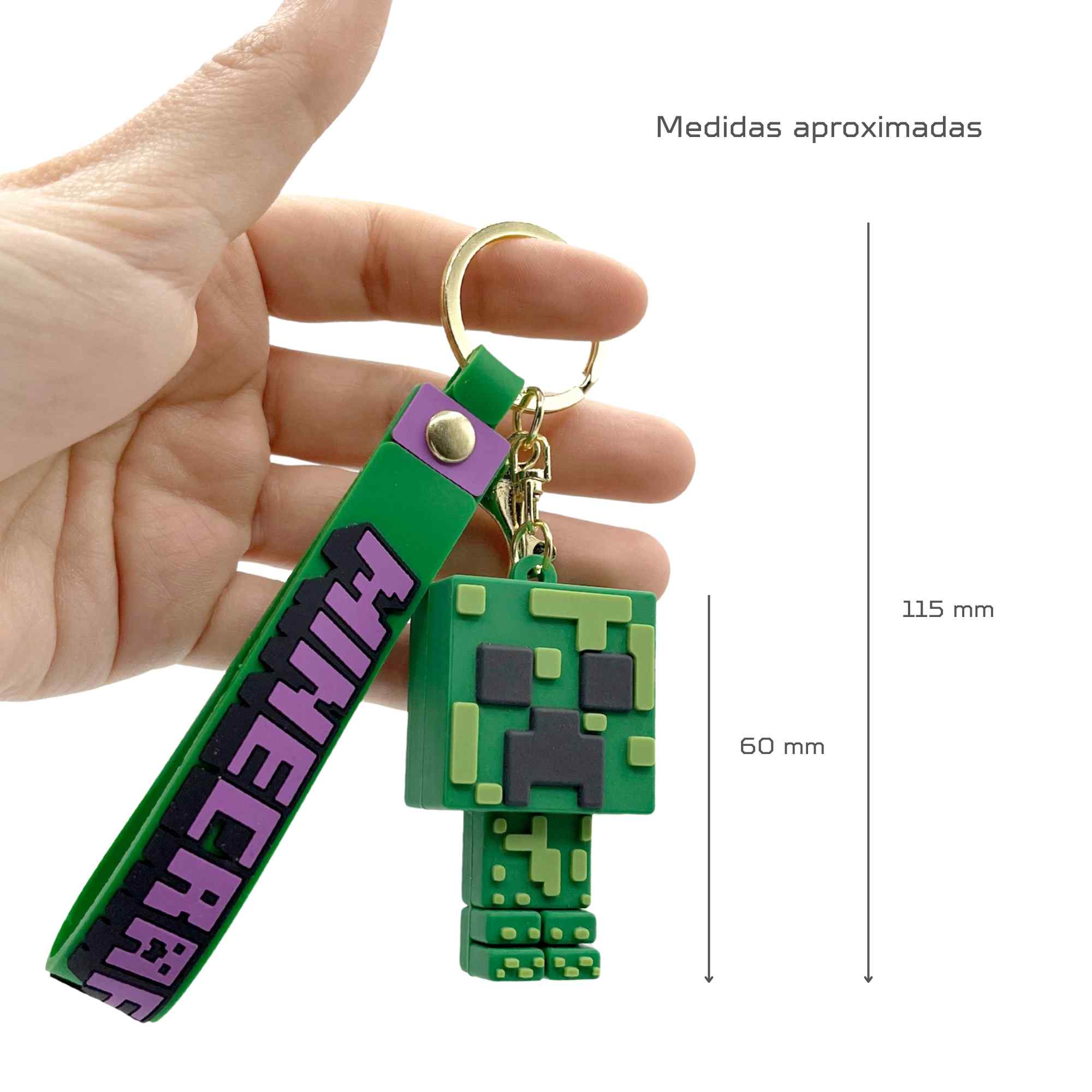 Llavero Creeper Minecraft verde - imagen 6